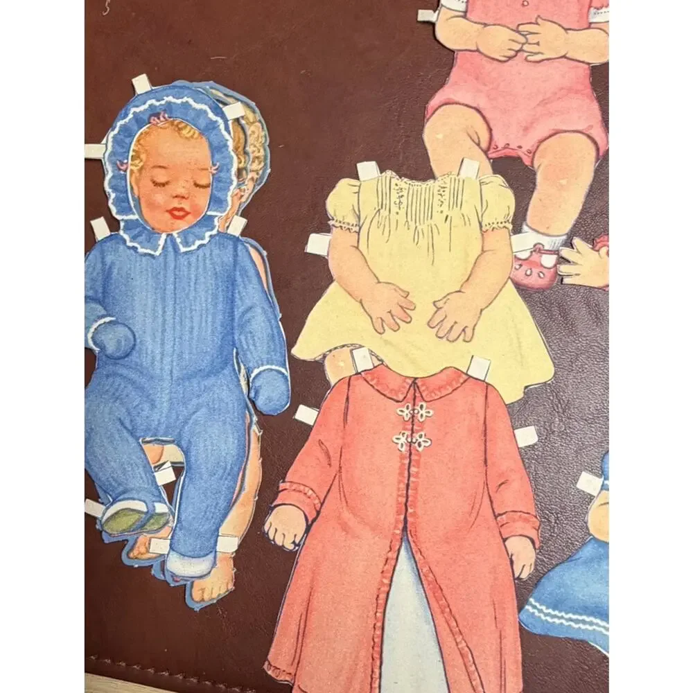 Vintage 1945 Sally Paper Doll Set w/ Original Clothes Uncut Tabs Excellent